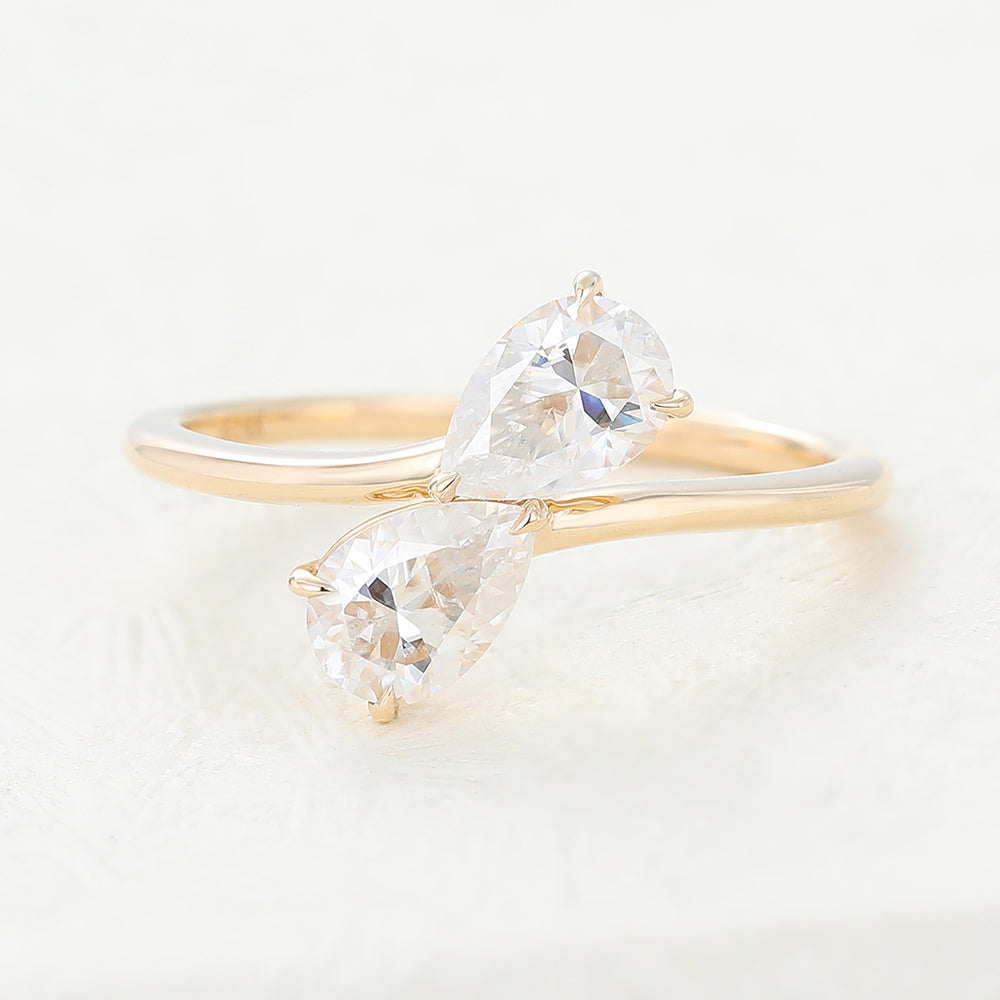 pear-shaped-moissanite-two-stone-engagement-ring