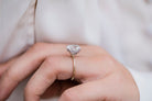 3.20CT Elongated Cushion Cut Hidden Halo Moissanite Engagement Ring