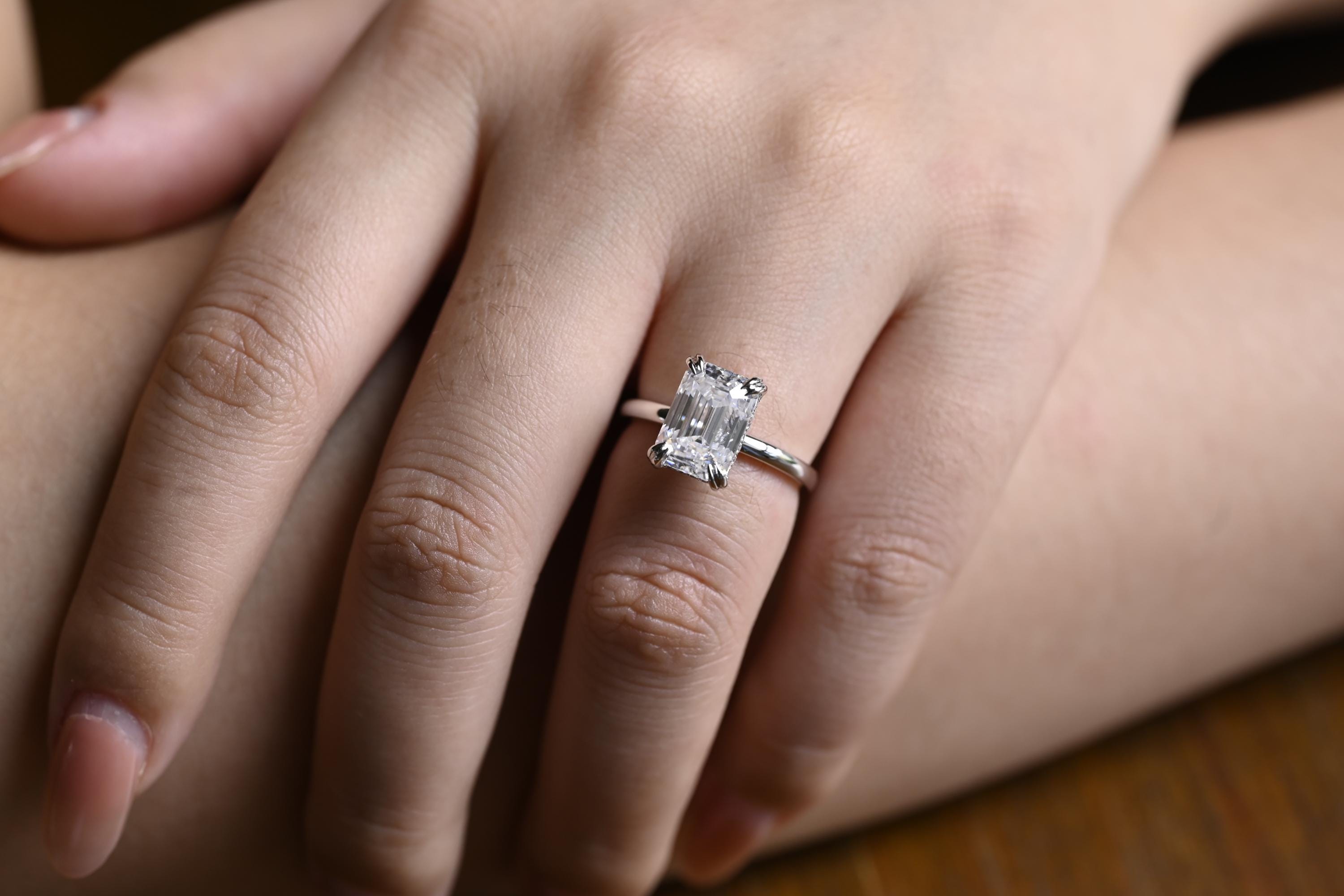 Luxury Hidden Halo Engagement Ring USA
