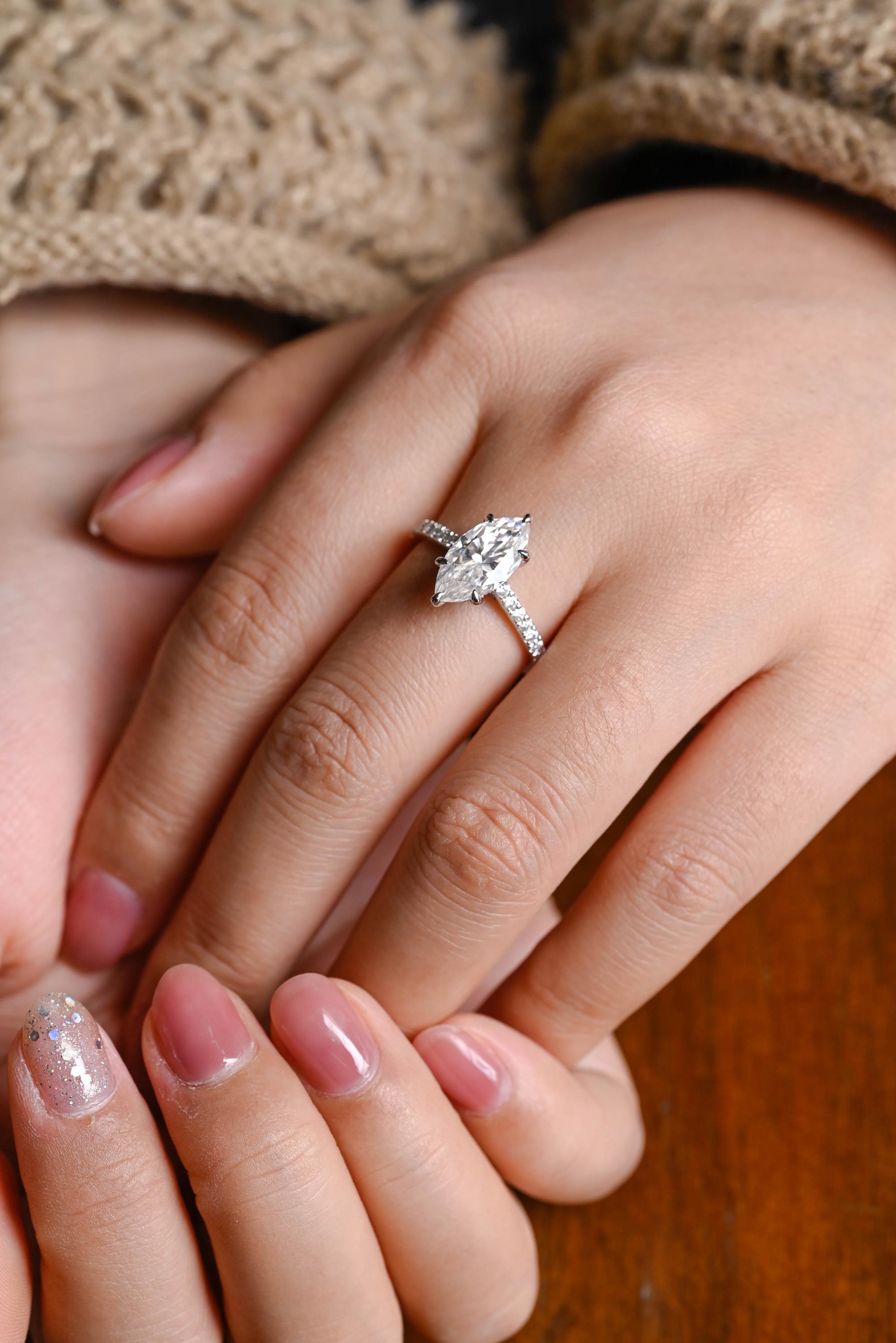 Diamond Pave Moissanite Ring