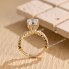 ethical moissanite cluster engagement ring women