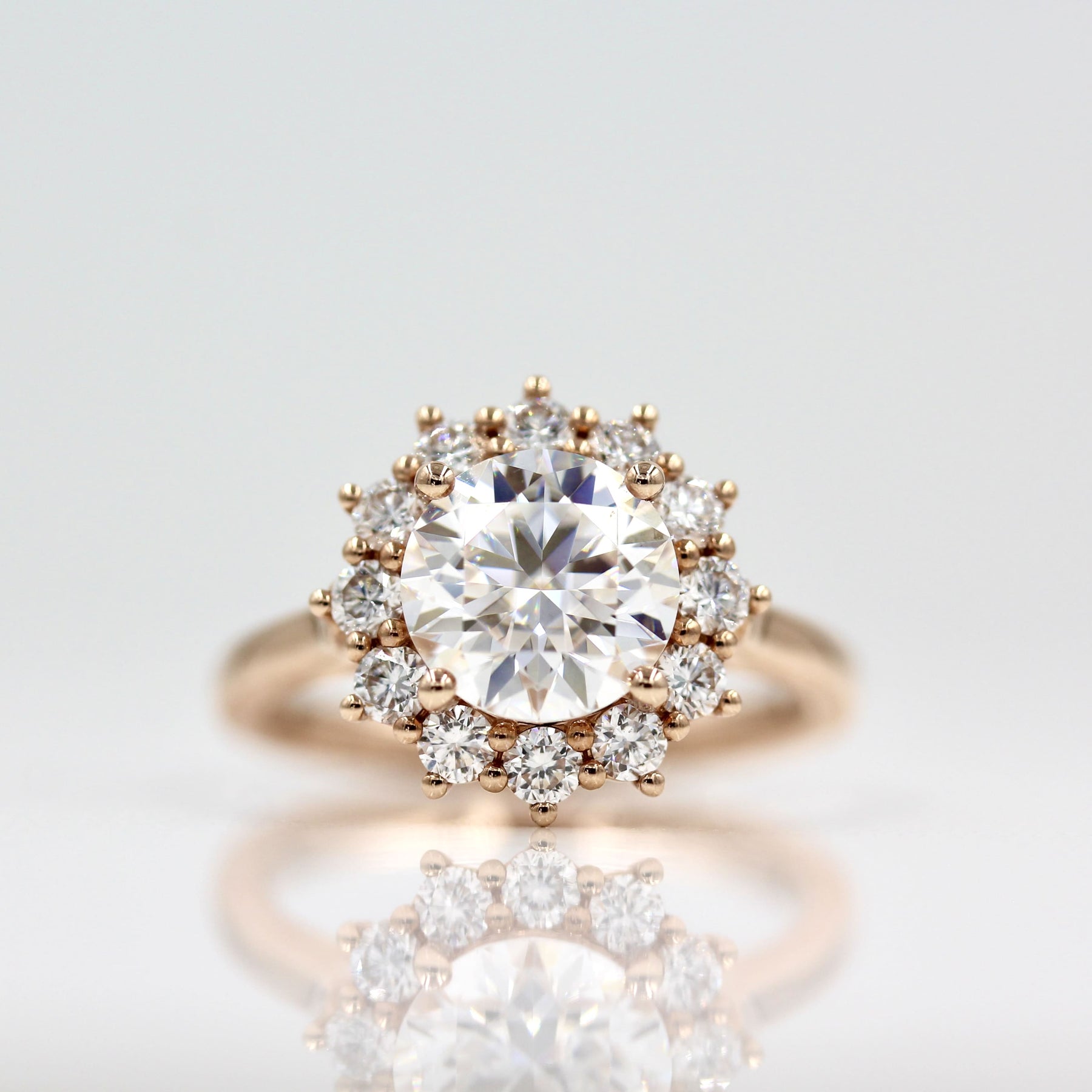 Vintage-inspired filigree moissanite engagement rings