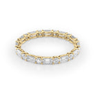 Alternating Emerald and Round Diamond Band