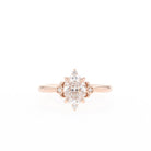 Oval Diamond Alternative Ring