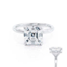 Asscher Cut Moissanite Ring