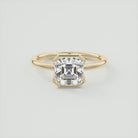 Half Bezel Engagement Ring