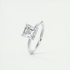Asscher Solitaire Engagement Ring