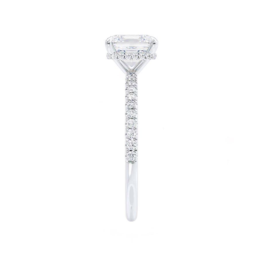 Step Cut Moissanite Ring
