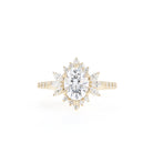1.20CT Oval Halo Cluster Moissanite Diamond Engagement Ring