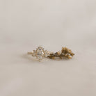 1.20CT Oval Halo Cluster Moissanite Diamond Engagement Ring
