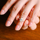 sustainable engagement rings USA pear moissanite