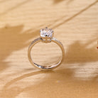 sustainable engagement rings USA moissanite pavé