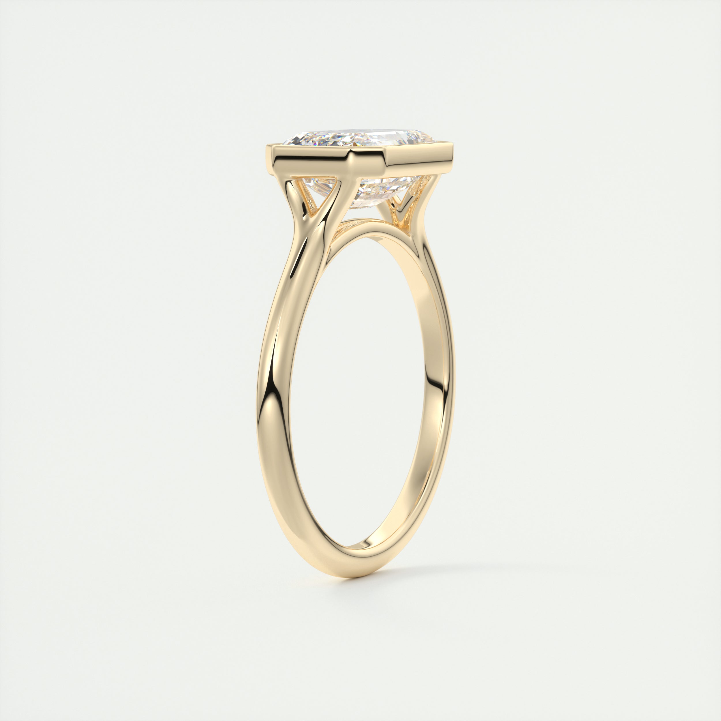 Bezel Set Engagement Ring