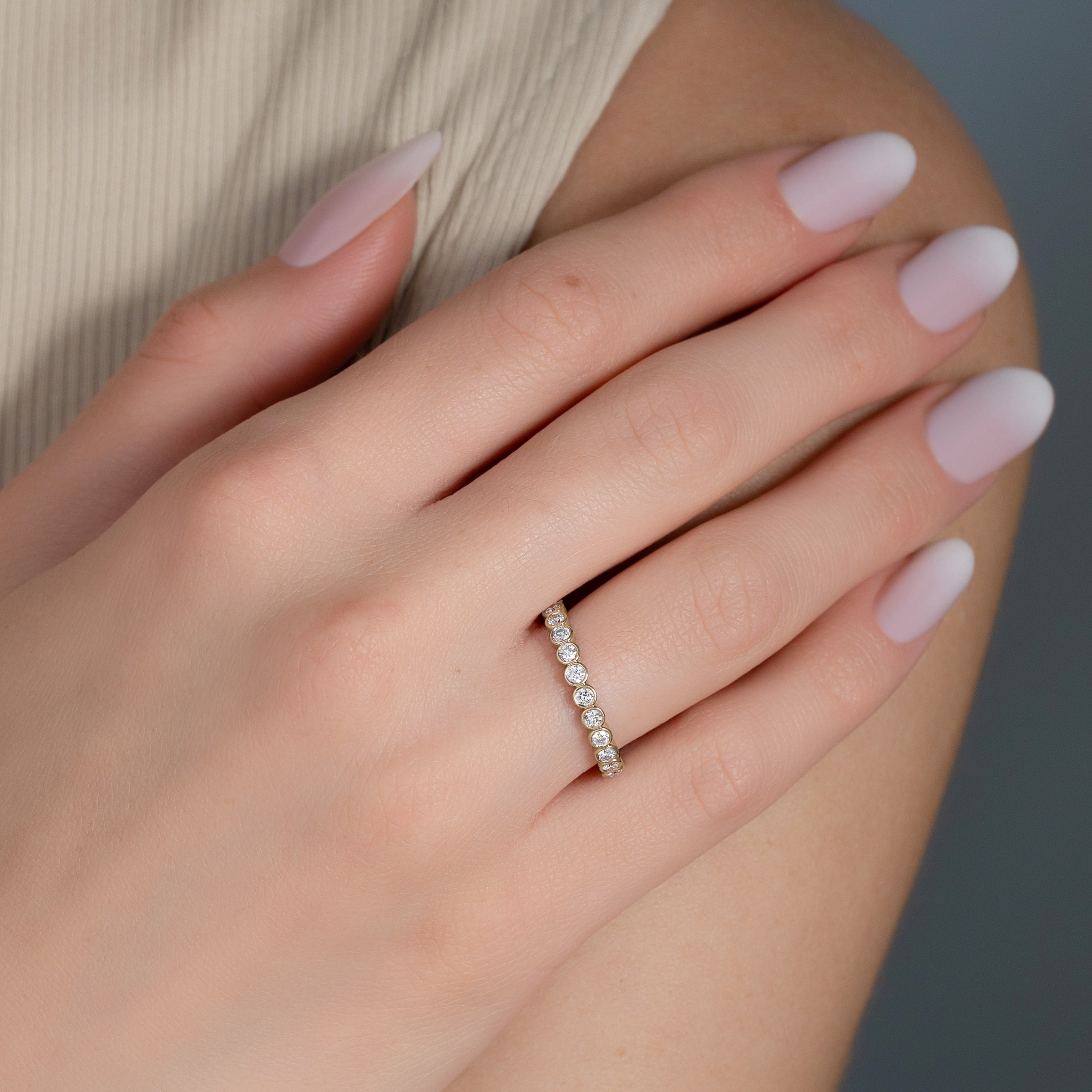 Bezel Set Eternity Band

