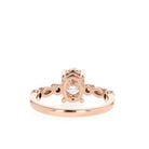 1.20CT Oval Unique Pave Moissanite Diamond Engagement Ring