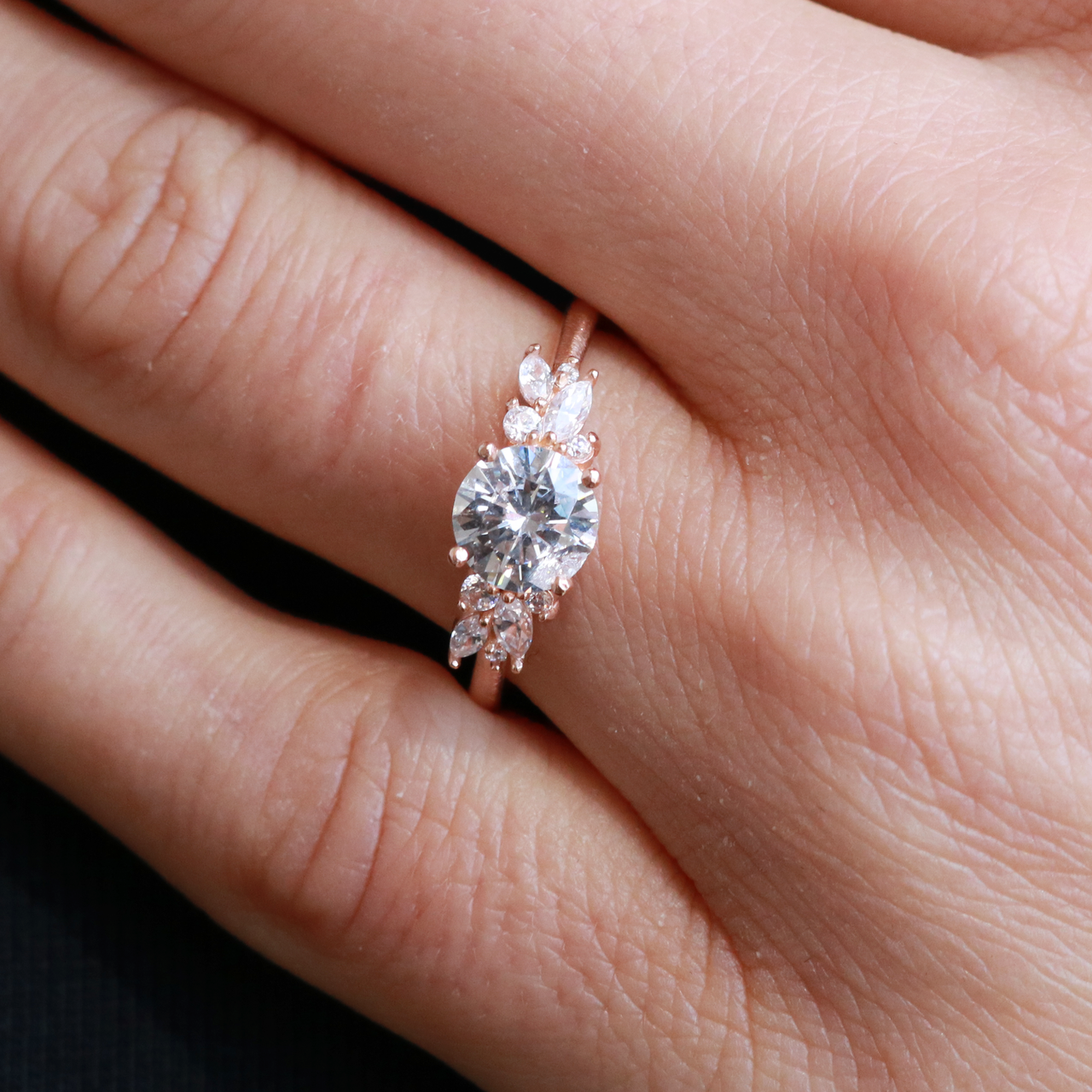 Moissanite rectangular ring