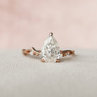 Pear Moissanite Diamond Ring