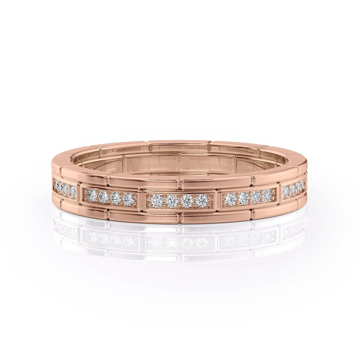 Brick Style Wedding Band