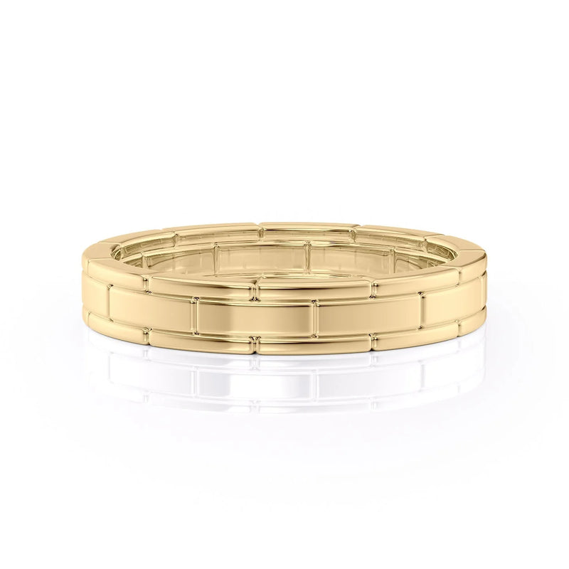 Brick Style Wedding Stacking Band
Geometric Wedding Band
Textured Wedding Ring
Modern Stacking Band