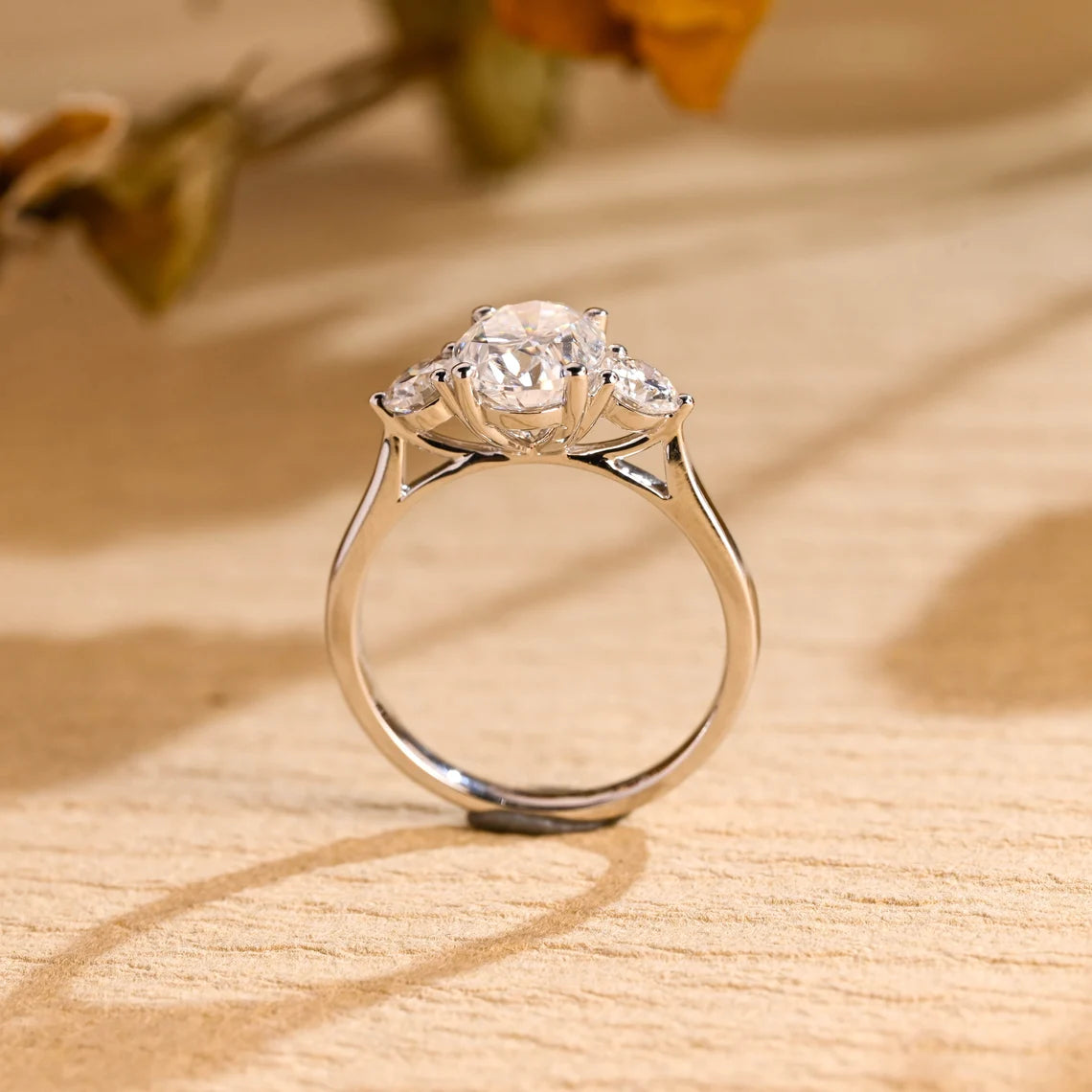 Trilogy Moissanite Ring