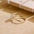premium 1ct pear cut hidden halo moissanite ring
