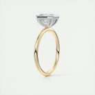 Asscher Shape Moissanite Ring