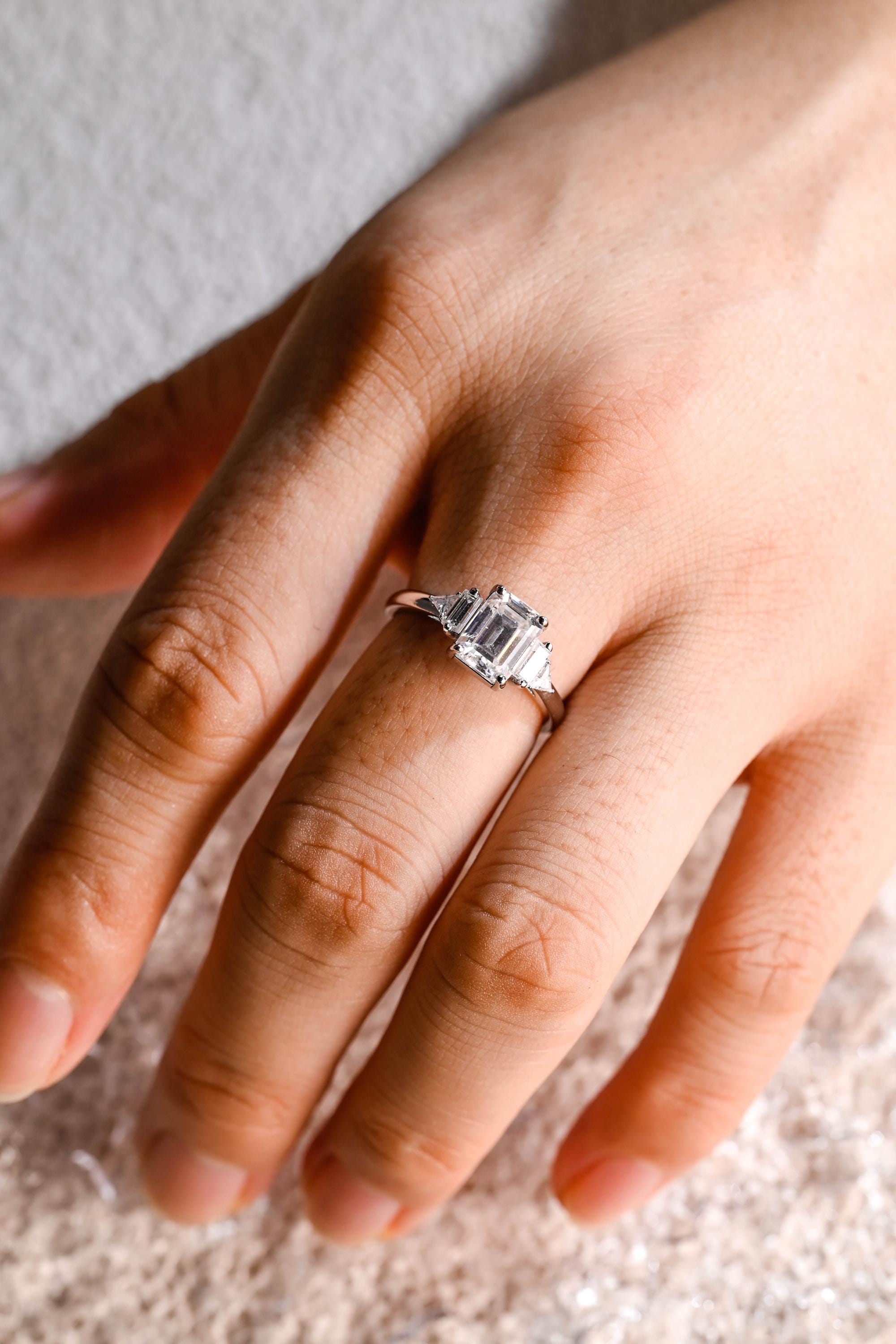 Unique Moissanite Bridal Ring