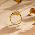 White Gold Heart Moissanite Ring