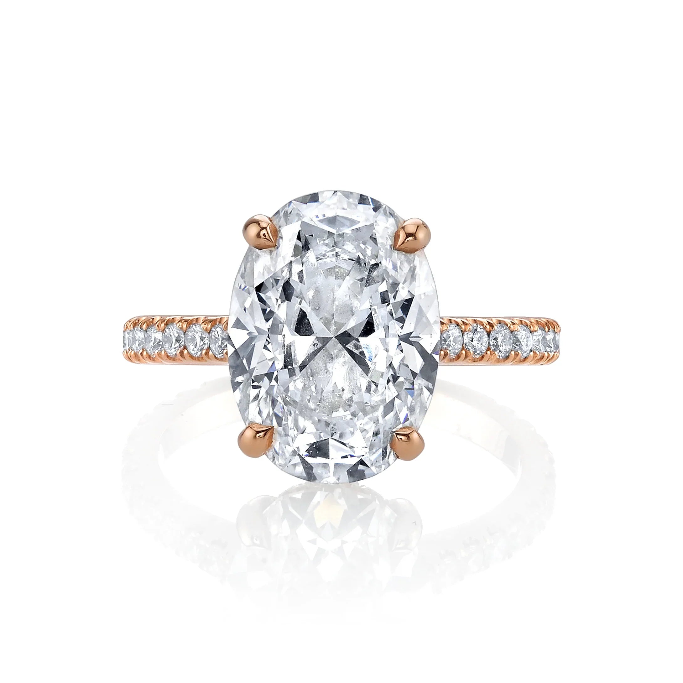 Pave Band Engagement Ring