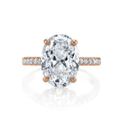 Pave Band Engagement Ring