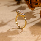 east west pear engagement ring lab grown