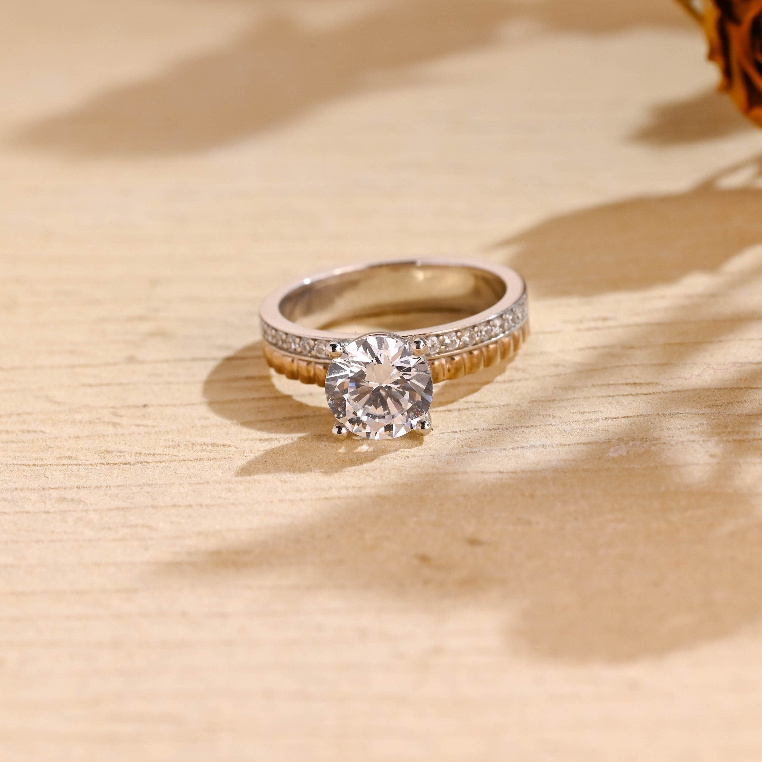Buy Round Brilliant Pavé Moissanite Ring