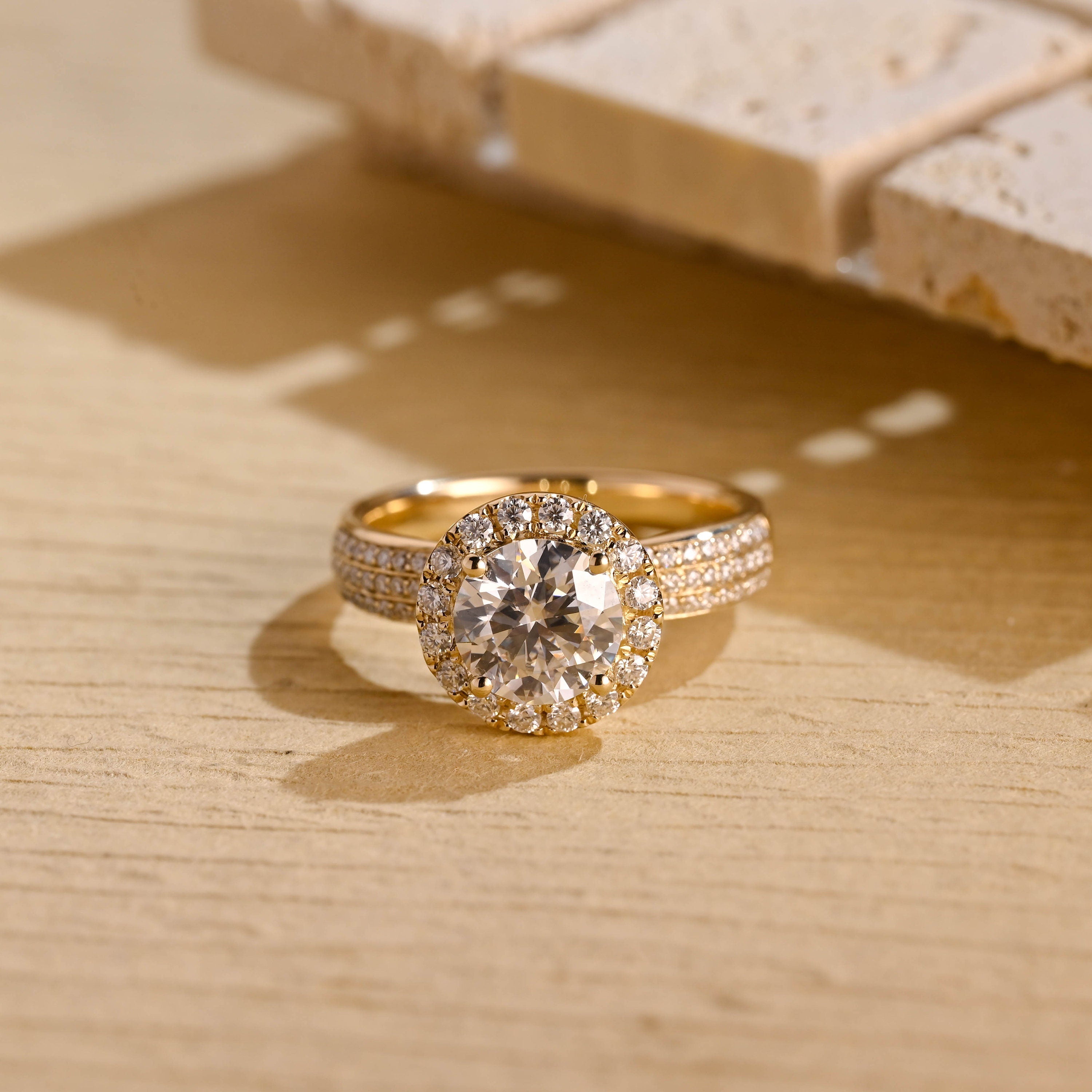Round Halo Engagement Ring