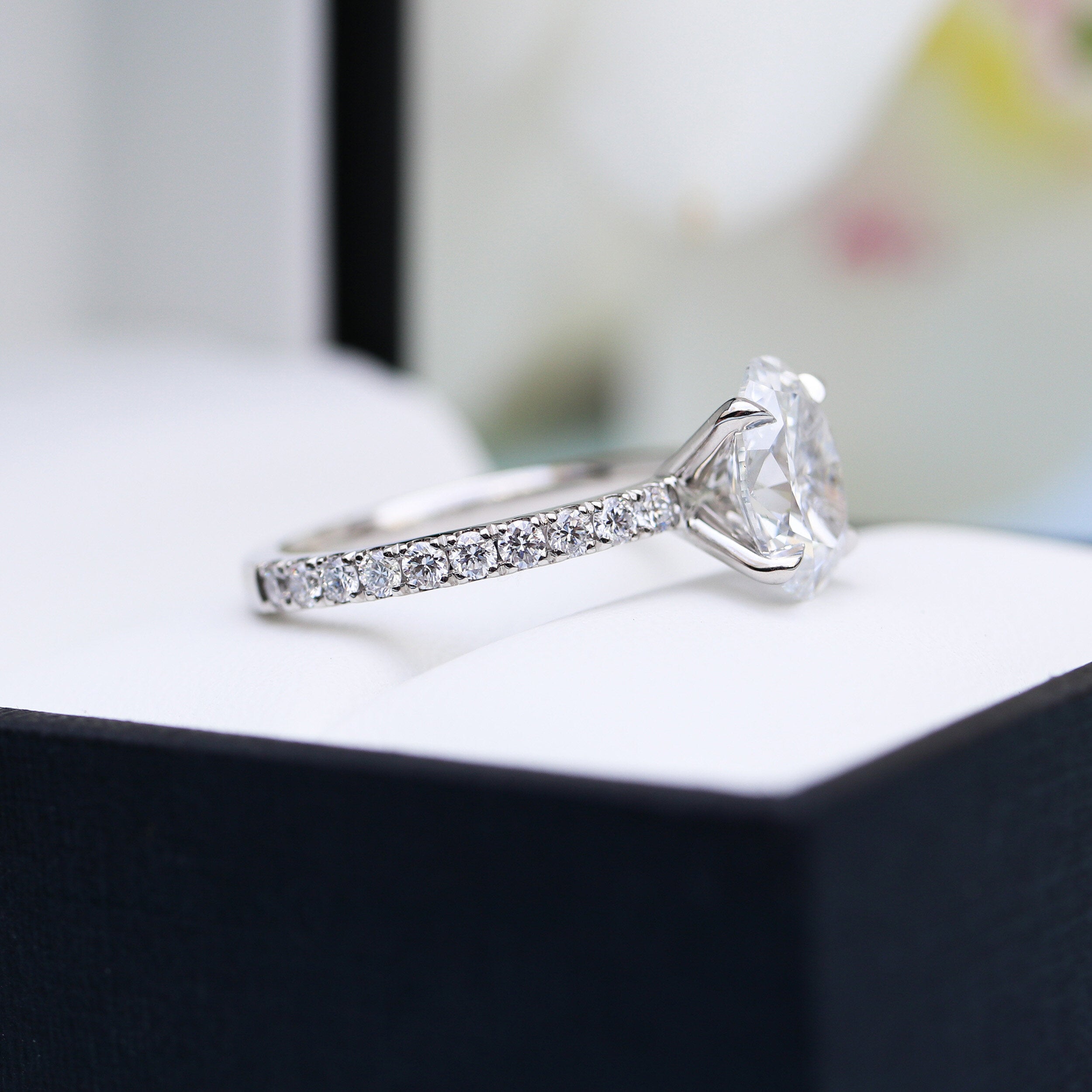 Moissanite Engagement Ring for Her