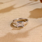 Shop Emerald Cut Moissanite Rings USA