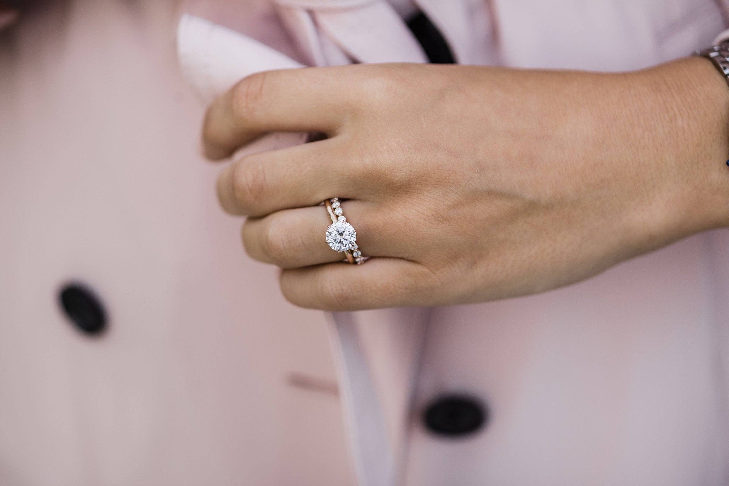 Moissanite Proposal Ring
