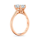 2.25ct Emerald Cut Moissanite Solitaire Diamond Engagement Ring