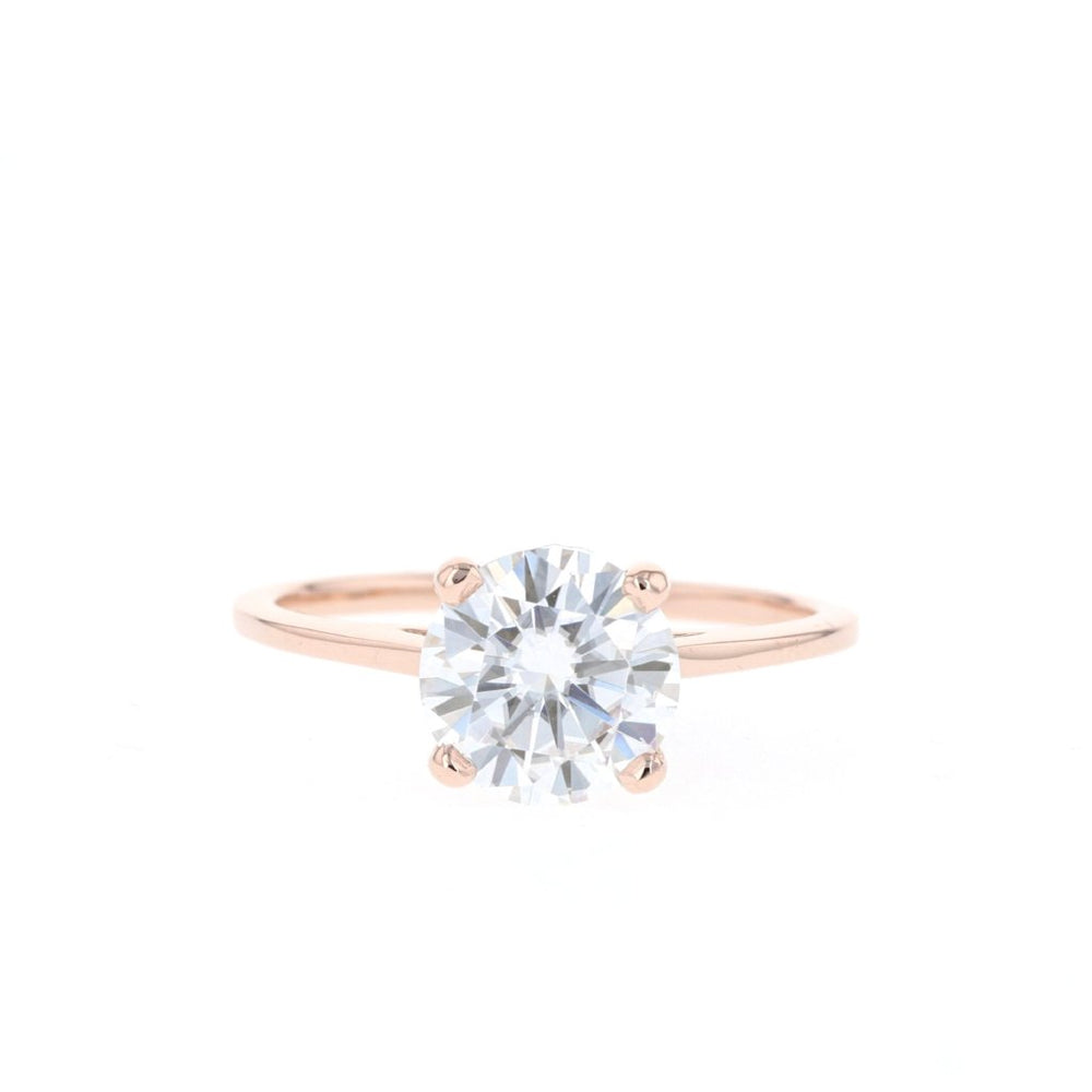 Vintage-inspired moissanite ring