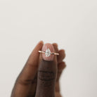 0.80CT Pear Solitaire Moissanite Diamond Engagement Ring In Solid Gold