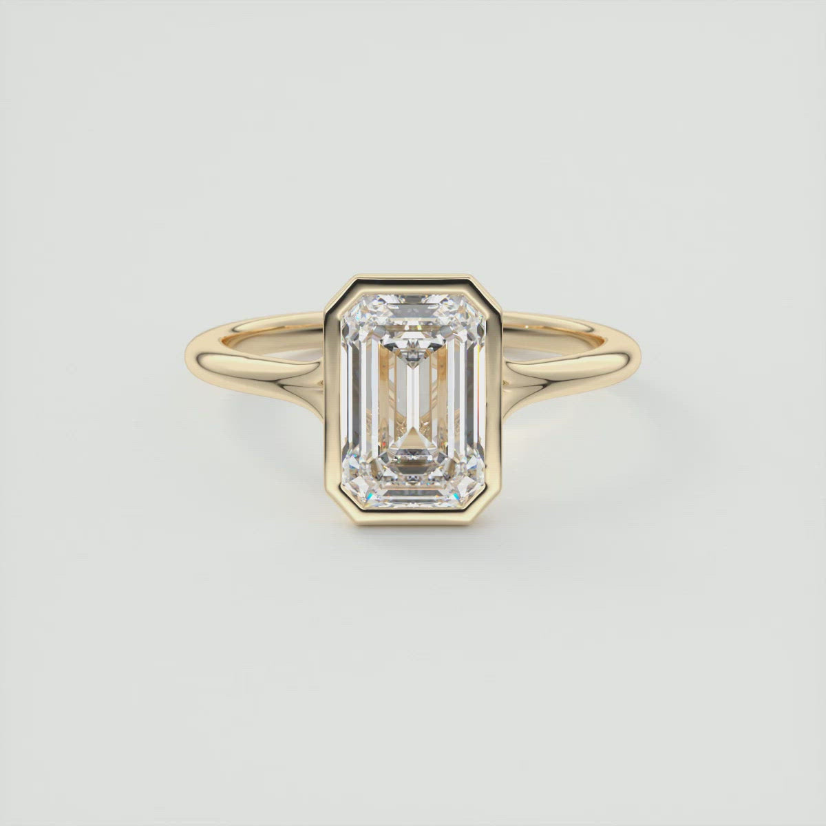 Bezel Set Moissanite Ring