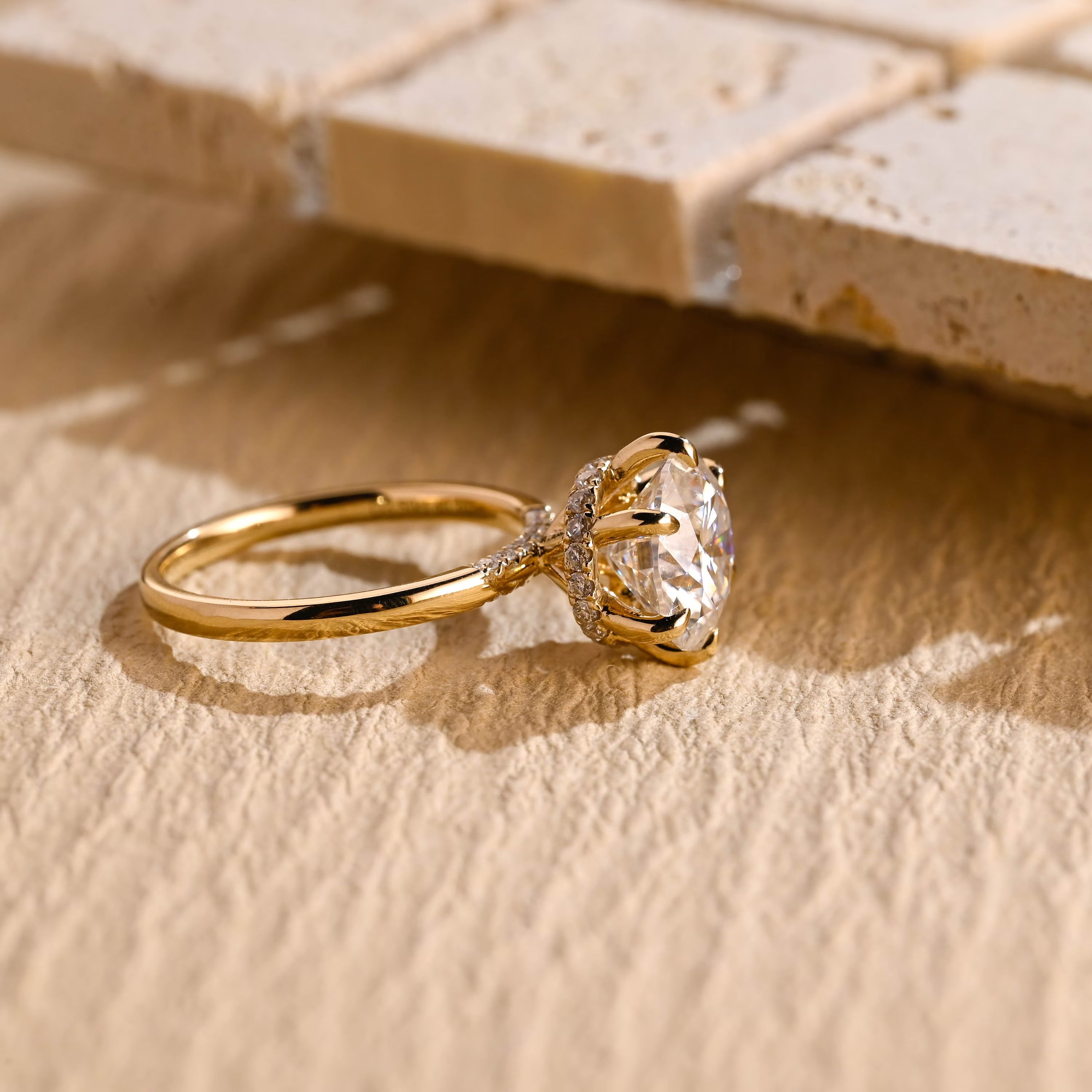 Solitaire Moissanite Engagement Ring