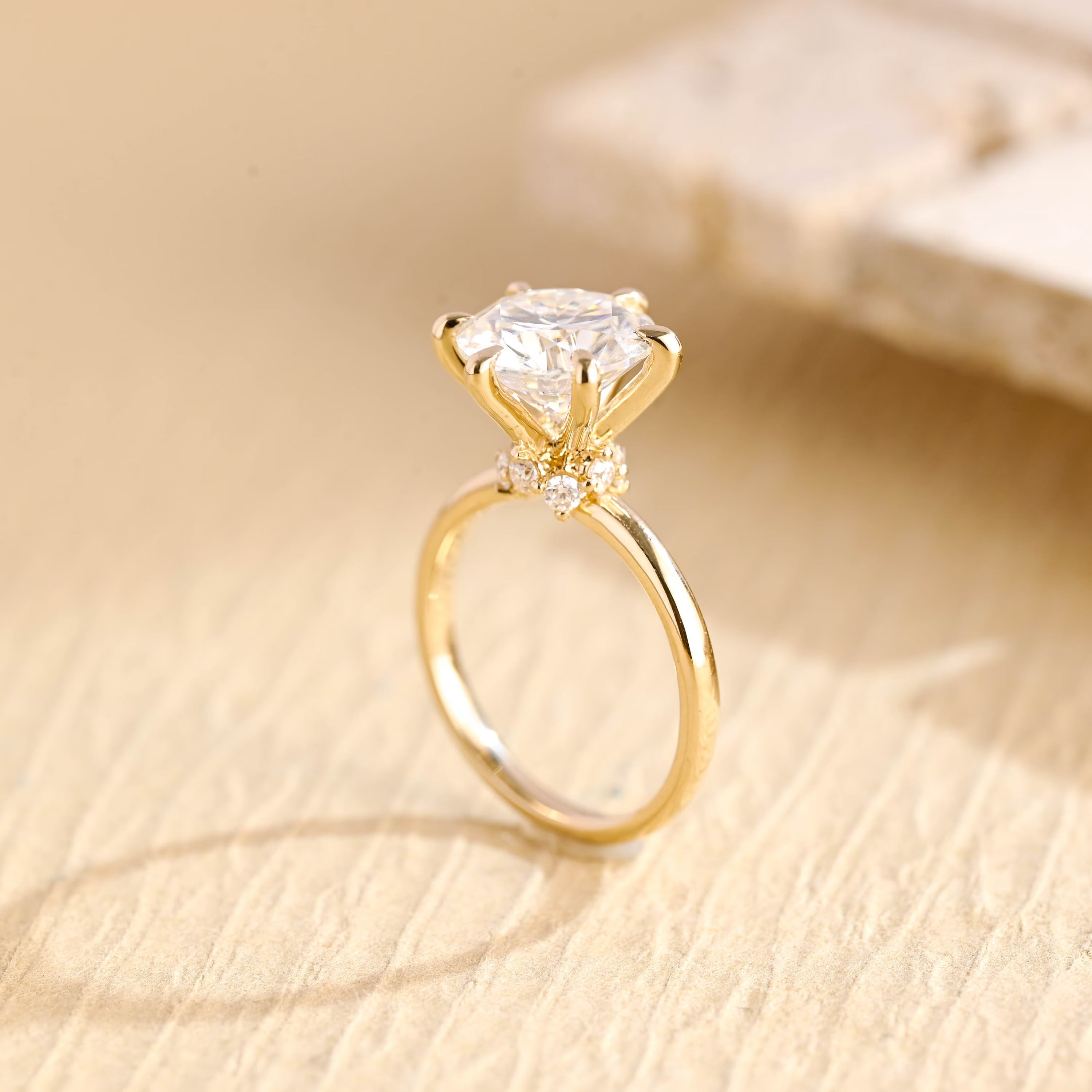 Moissanite Diamond Engagement Ring