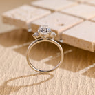 halo style cluster pear engagement ring alternative