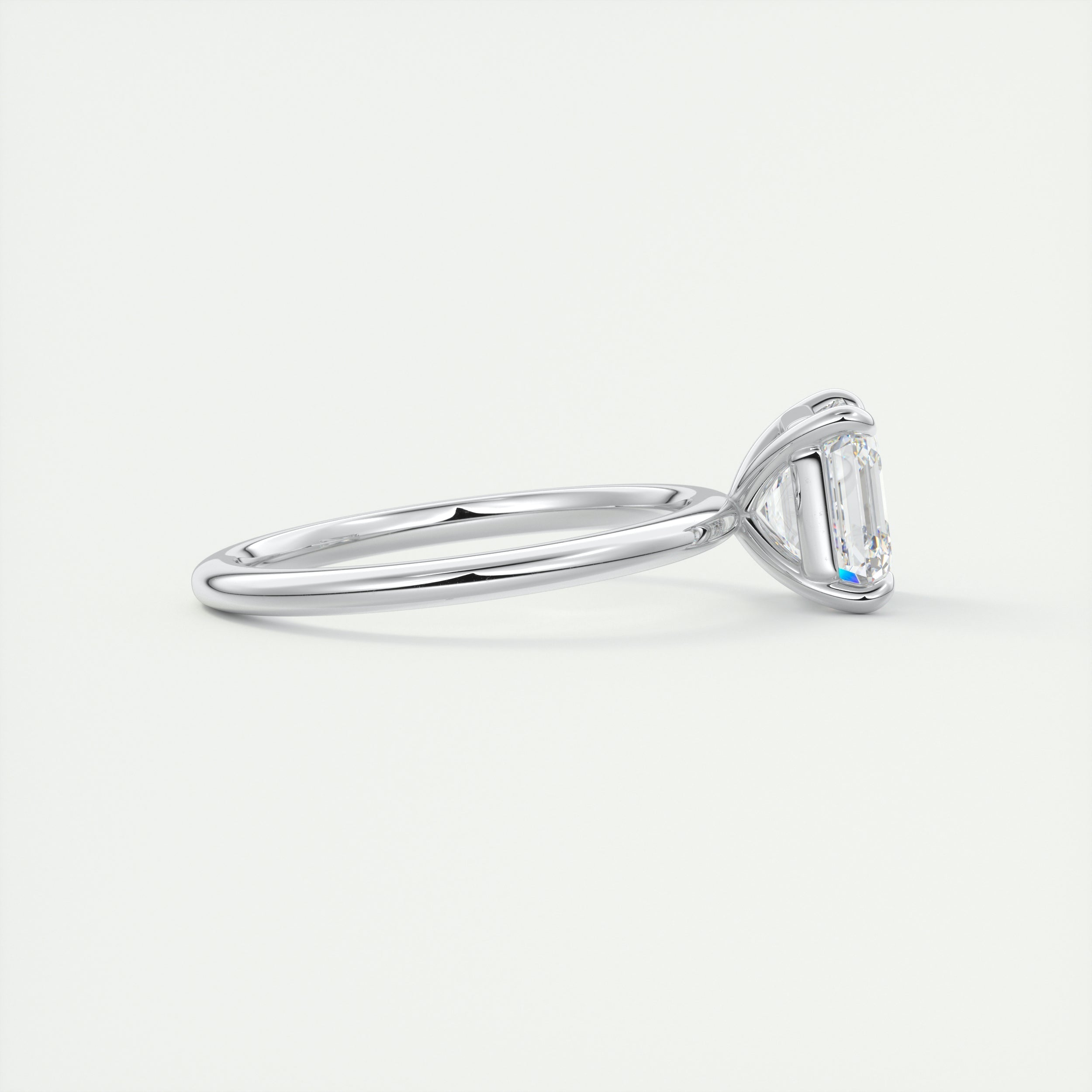 Asscher Shape Diamond Ring