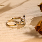 elegant bezel solitaire engagement ring moissanite