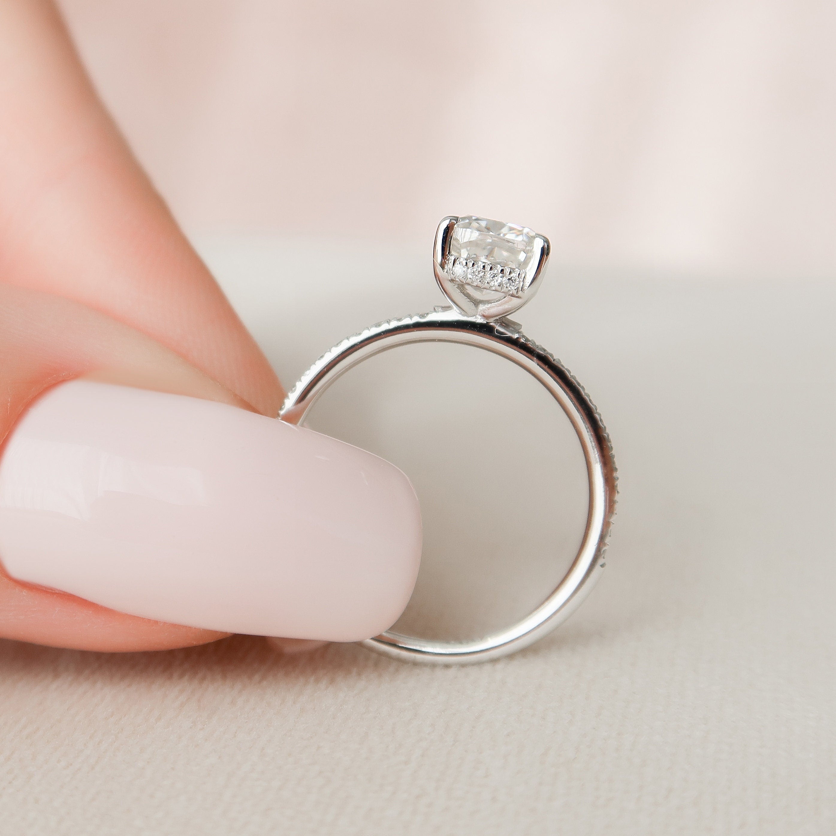 Diamond Accent Moissanite Ring
