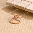 modern pear cut pavé engagement ring USA