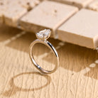 elegant pear engagement ring solitaire moissanite