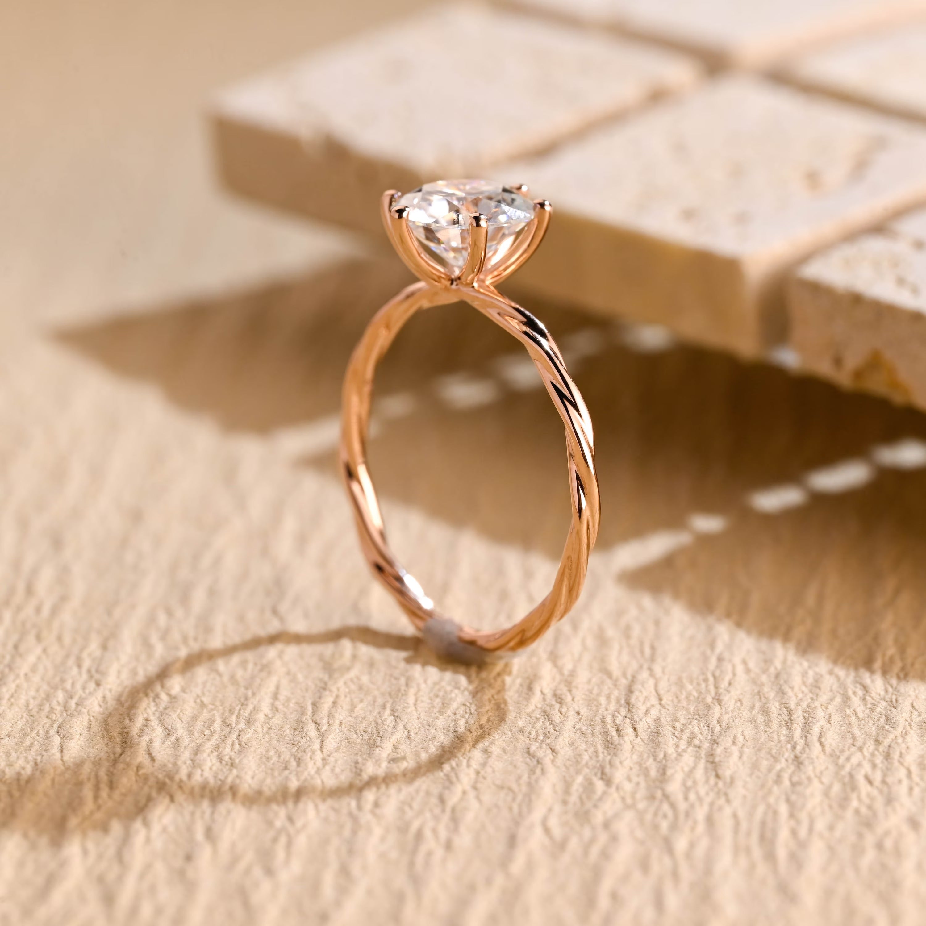 Moissanite Diamond Engagement Ring