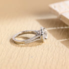 Best Split Shank Halo Moissanite Ring